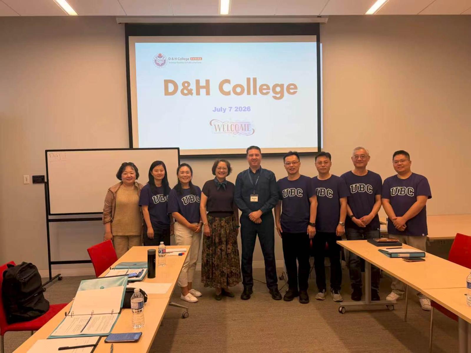 Six educators participating in D&H College professional development training