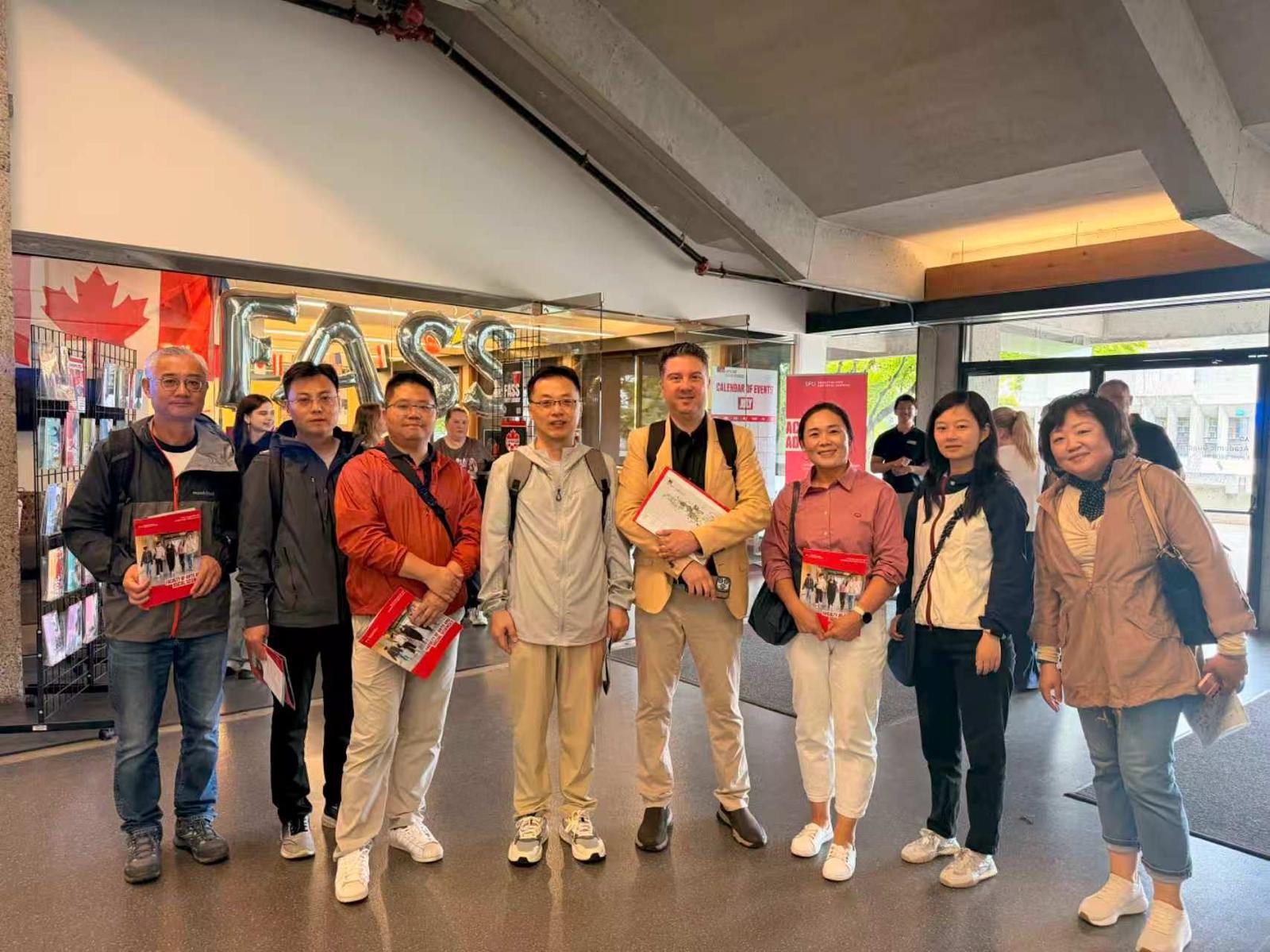 Six educators during a professional development visit to a local educational venue in Vancouver